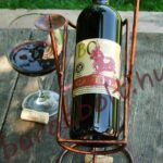 Kovácsoltvas Asztali Gyertyatartós Bortartó