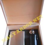 Fadobozos Pálinkás Készlet Flaska + 4 Fém Pohár + Tölcsér 1