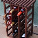 18-as Bortartó Állvány Keményfából Dió és Cseresznye Színben