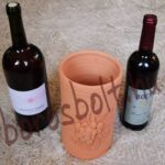 Cserép Borhűtő Két Méretben Kerámia Italhűtő Szőlős Díszítéssel