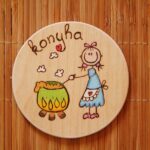 Fa Ajtójelölő Dísz, Konyhába, Kézműves