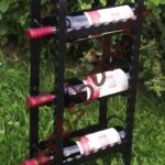 Kovácsoltvas Kézműves Bortartó Állvány Álló 3-as