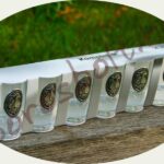 Pálinkáspohár Készlet Ón cimkével (6 db 25 ml-es)