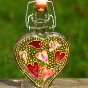 Szív alakú Üvegpalack 40 ml Festéssel vagy Gravírral
