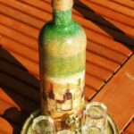 Csapos Pálinkás Üveg 4 db pohárral