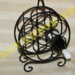 7 Palackos Kovácsoltvas Kör Alakú Bortartó