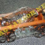 Szekér Pálinkás Készlet Üveggel és Pálinkáspoharakkal