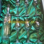 Pálinkás Készlet Vadászos Ón Díszítéssel