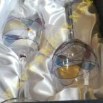 Festett Kristály Borospohár Készlet Elegáns Díszdobozban