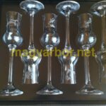 6db-os Vadászos Pálinkás Pohár Készlet Díszdobozban, Vadállatos Gravírozással